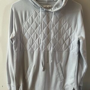 Maurices Gray Quilted Hoodie Sweatshirt